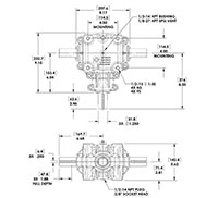 Dimensional Drawing for 400 Series Gear Drives